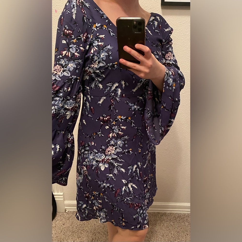 Purple floral Loft dress! Looks brand new and is very gently used!
